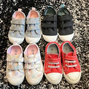 Kids shoes- size toddler 8. Price is for all 4 pair.